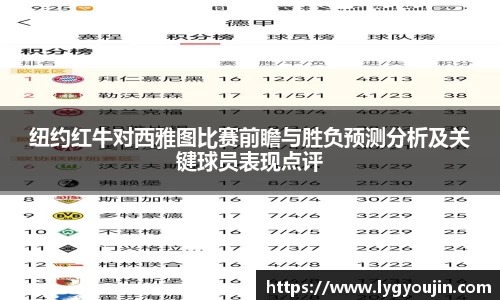 纽约红牛对西雅图比赛前瞻与胜负预测分析及关键球员表现点评